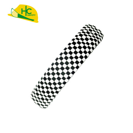 Checkered earmuff headband cushion - High-density foam cushions for comfort, pressure relief, and noise reduction.